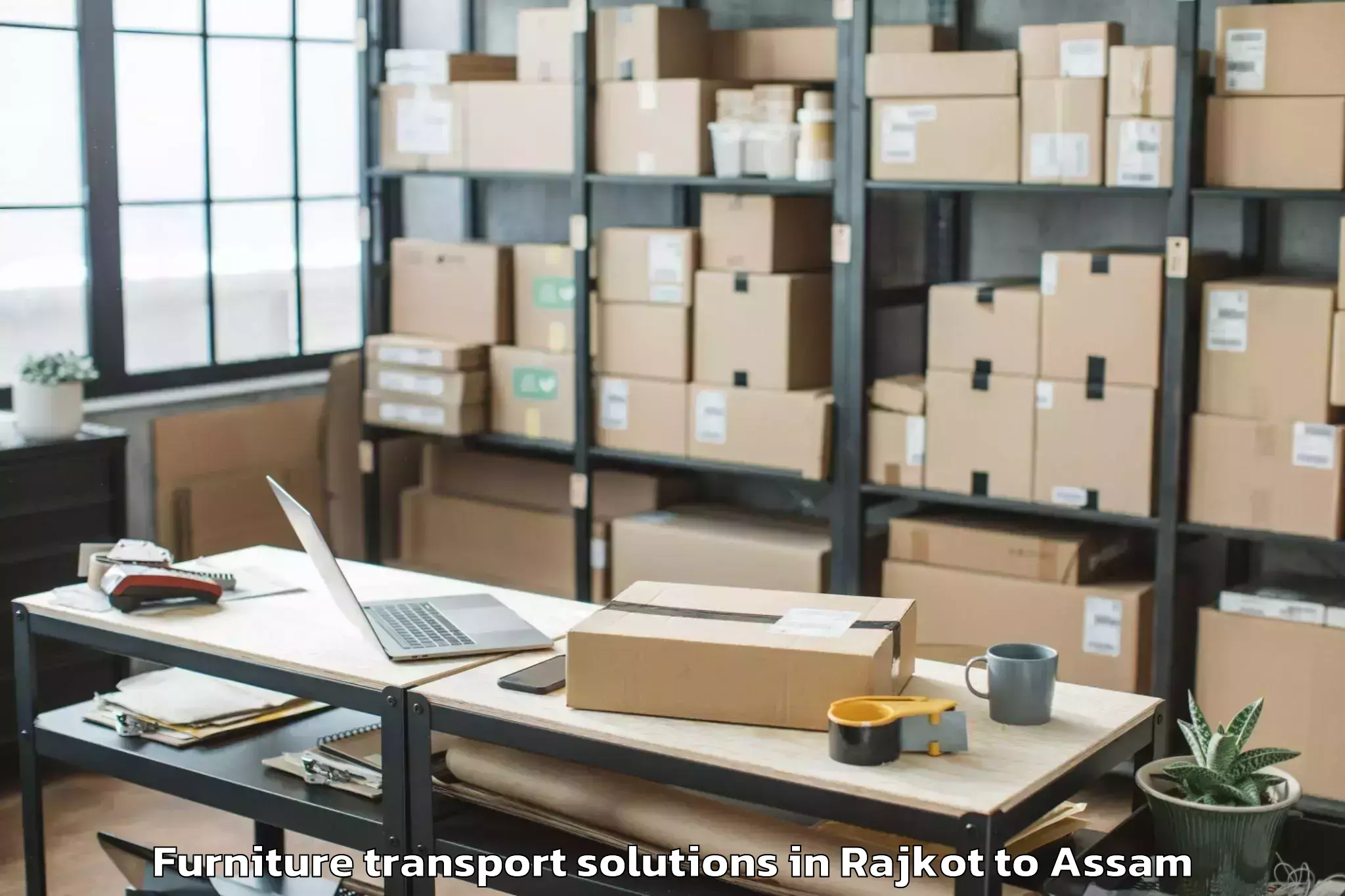 Hassle-Free Rajkot to Agomani Furniture Transport Solutions